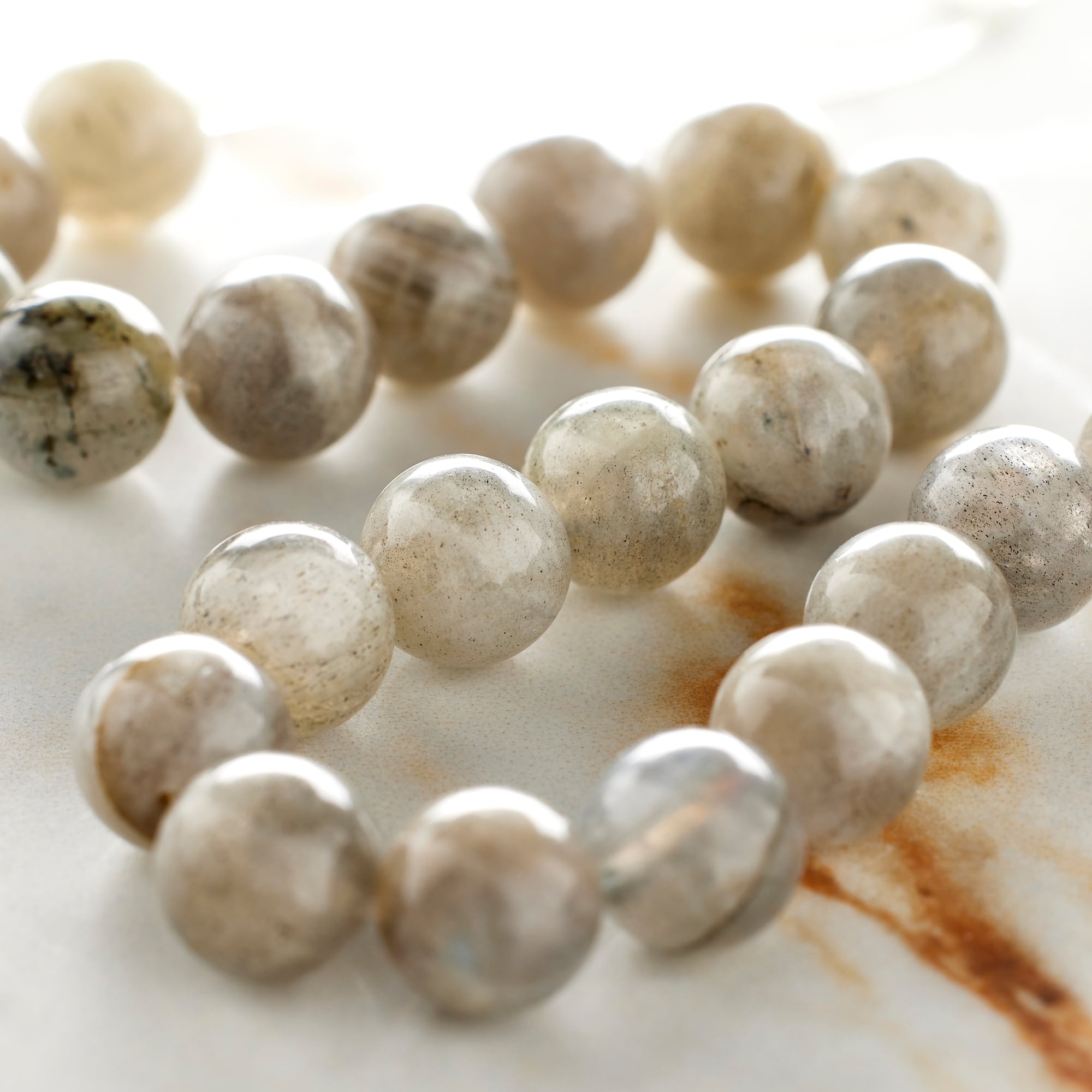 8 Pack: Earth Tone Labradorite Round Beads, 8mm by Bead Landing™